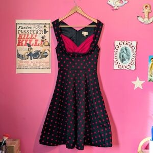 Lindy Bop nwot Pin-up Retro Rockabilly Swing Dress size 10uk small *flawed*